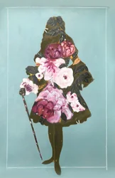 Florale Modesilhouette