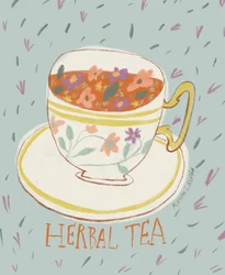 Blumiger Kräutertee