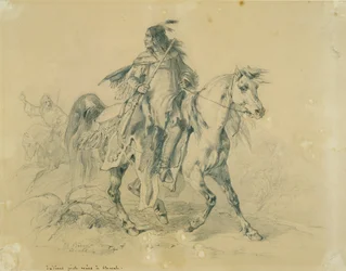 Blackfeet-Krieger zu Pferd