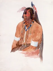 Möglicherweise Ahschüpsa-Masihichsi, Hidatsa-Mann