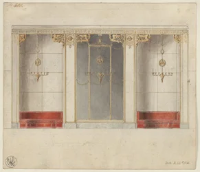 Berlin, Wilhelmstraße 102. Palais des Prinzen Albrecht von Preußen, Entwurf zum Marmorsaal