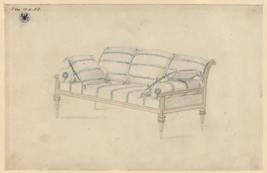 Potsdam-Sanssouci. Schloss Charlottenhof. Sofa