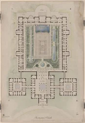 Schloss Orianda auf der Krim. Antikischer Entwurf. Grundriss
