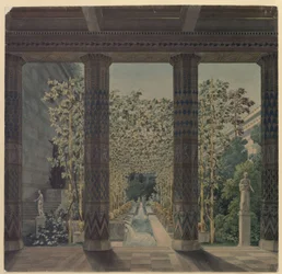 Schloss Orianda auf der Krim. Antikischer Entwurf. Kaisergarten