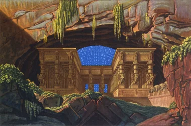 Tempel der Isis und des Osiris, in dem Sarastro als Hohepriester amtiert, „Die Zauberflöte“