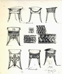 Entwürfe für Tabourets