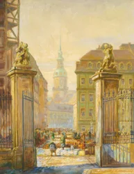 Töpfermarkt auf dem Neumarkt in Dresden