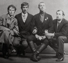 Osip Mandelstam, Korney Chukovsky, Benedikt Livshits und Yury Annenkov, 1914