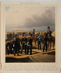 Hilfstruppen des Gardekorps (Sappeure) - Pioniere des Kaiserlichen Gardekorps - Piratsky, Karl Karlovich (1813-1889) - 1867 - Farblithographie - 56x45 - Private Sammlung