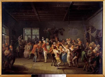 Rekrutierung in einem Gasthaus des 18. Jahrhunderts