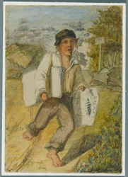 Zeitungsjunge, 1864