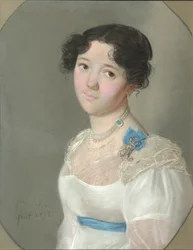 Porträt der Gräfin Agrafena Yuryevna Obolenskaya 1789-1829, geb. Neledinskaya-Meletskaya, 1812