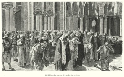 Mittagsgebete in Asyut, Ägypten