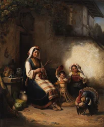 Familienszene aus Istrien