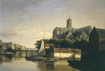 Eine Stadt an einem Fluss