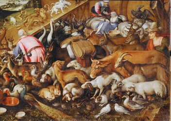 Die Tiere betreten die Arche