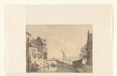Ansicht eines Kanals in einer Stadt