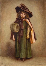 Kleines Mädchen mit Muff