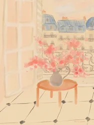 Kirschblüten In Pariser Wohnung