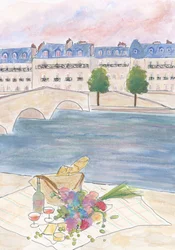 Pariser Picknick an der Seine