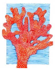 Leuchtend rote Koralle