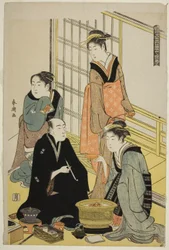 Schnee, aus der Serie "Schnee, Mond und Blumen der schwebenden Welt (Ukiyo setsugekka)"