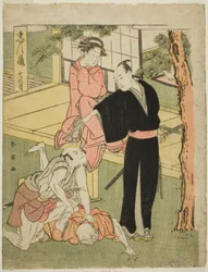 Akt Sieben: Das Ichiriki-Teestube aus dem Stück Chushingura (Schatz der siebenundvierzig treuen Vasallen)