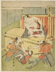 Akt Zehn: Amakawaya Haus aus dem Stück Chushingura (Schatz der siebenundvierzig treuen Vasallen)