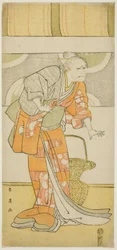 Schauspieler Arashi Ryūzō II als Hachijō in „Pfeilerkalender der Genji- und Heike-Clans“