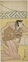 Schauspieler Sawamura Sôjûrô III als Oda Kazusanosuke Harunaga in „Muromacho-Chronik in Kana-Schrift“ („Kanagaki Muromachi bundan“)