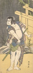 Kabuki-Schauspieler Sakata Hangoro III als Gesetzloser, ca. 1791