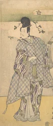 Der Schauspieler Sawamura Sojuro III als Adliger, der Poesie schreibt, 1782