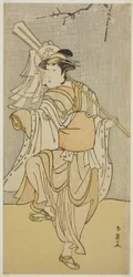 Der Schauspieler Segawa Kikunojo III als Osaku im Stück Sayo no Nakayama Hiiki no Tsurigane, aufgeführt im Nakamura-Theater im elften Monat, 1790