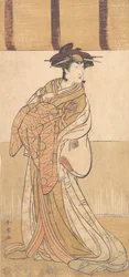Nakamura Riko in der Rolle von Oiso no Tora, 2. Monat, 1782