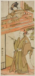 Die Schauspieler Iwai Hanshiro IV als Okaru und Onoe Kikugoro I (?) als Yuranosuke