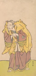 Nakamura Tomijuro als alter Mann mit spärlichem Bart, ca. 1780