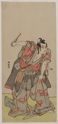 Ichikawa Yaozo II als Soga no Goro, Mitte der 1770er Jahre