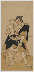 Kabuki-Schauspieler Nakamura Sukegoro II als Samurai, Edo-Periode, späte 1770er Jahre
