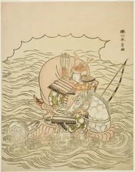 Taira no Atsumori reitet ins Meer