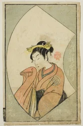 Der Schauspieler Anegawa Shinshiro II, aus "Ein Bilderbuch der Bühnenfächer (Ehon butai ogi)"