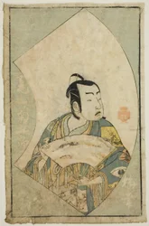 Der Schauspieler Onoe Kikugoro I, aus "Ein Bilderbuch der Bühnenfächer (Ehon butai ogi)"