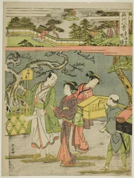 Tokaiji no Bansho, aus der Serie „Shinagawa Hakkei (Acht Ansichten von Shinagawa)"