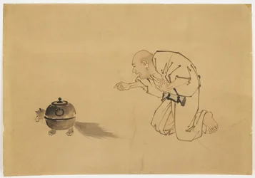 Illustration zu „Tanuki Teekessel“, ca.1850