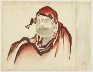 Rotgekleideter Daruma, ca. 1815-1849