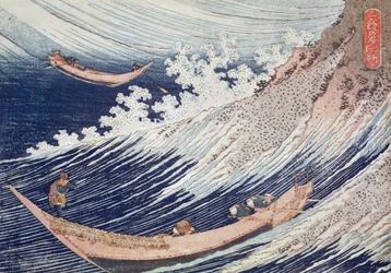 Wilde See bei Choshi, Illustration aus „Tausend Bilder des Meeres“ 1832-34