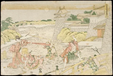Akt III aus dem Stück Kanadehon Chūshingura, "Ein Kana-Lehrbuch für den Schatz der treuen Vasallen"