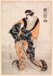 Schauspieler Segawa Michinosuke in der Rolle der Kurtisane Omune