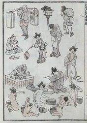 Gesten des täglichen Lebens, aus einem Manga