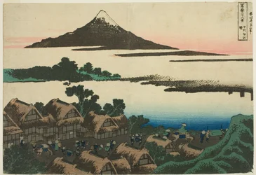 Morgendämmerung in der Provinz Kai, aus der Serie "36 Ansichten des Berges Fuji"