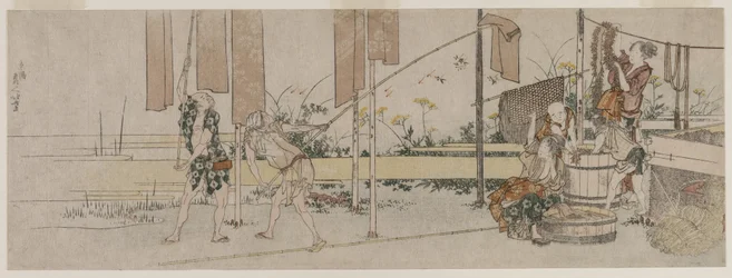 Färber bei der Arbeit, um 1800